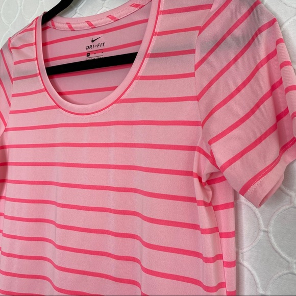 Nike Women's Dri-Fit Sheer Striped Shirt - Picture 2 of 4